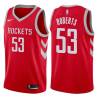 Red Classic Stanley Roberts Twill Basketball Jersey -Rockets #53 Roberts Twill Jerseys, FREE SHIPPING