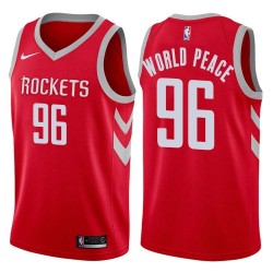 Red Classic Metta World Peace Twill Basketball Jersey -Rockets #96 World Peace Twill Jerseys, FREE SHIPPING