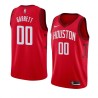 Red_Earned Calvin Garrett Twill Basketball Jersey -Rockets #00 Garrett Twill Jerseys, FREE SHIPPING