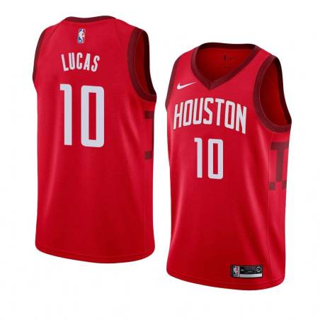 Red_Earned John Lucas Twill Basketball Jersey -Rockets #10 Lucas Twill Jerseys, FREE SHIPPING