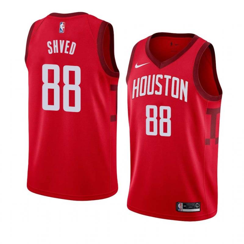 Red_Earned Alexey Shved Twill Basketball Jersey -Rockets #88 Shved Twill Jerseys, FREE SHIPPING