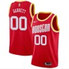 Red_Throwback Calvin Garrett Twill Basketball Jersey -Rockets #00 Garrett Twill Jerseys, FREE SHIPPING