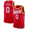 Red_Throwback Isaiah Canaan Twill Basketball Jersey -Rockets #0 Canaan Twill Jerseys, FREE SHIPPING