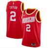 Red_Throwback Maurice Taylor Twill Basketball Jersey -Rockets #2 Taylor Twill Jerseys, FREE SHIPPING