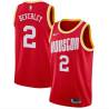 Red_Throwback Patrick Beverley Twill Basketball Jersey -Rockets #2 Beverley Twill Jerseys, FREE SHIPPING