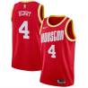 Red_Throwback Conner Henry Twill Basketball Jersey -Rockets #4 Henry Twill Jerseys, FREE SHIPPING