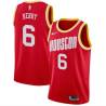 Red_Throwback Walter Berry Twill Basketball Jersey -Rockets #6 Berry Twill Jerseys, FREE SHIPPING