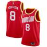 Red_Throwback Derek Anderson Twill Basketball Jersey -Rockets #8 Anderson Twill Jerseys, FREE SHIPPING