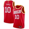 Red_Throwback Terry Teagle Twill Basketball Jersey -Rockets #10 Teagle Twill Jerseys, FREE SHIPPING