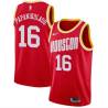 Red_Throwback Kostas Papanikolaou Twill Basketball Jersey -Rockets #16 Papanikolaou Twill Jerseys, FREE SHIPPING