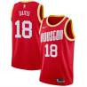 Red_Throwback Josh Davis Twill Basketball Jersey -Rockets #18 Davis Twill Jerseys, FREE SHIPPING