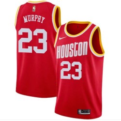 Red_Throwback Calvin Murphy Twill Basketball Jersey -Rockets #23 Murphy Twill Jerseys, FREE SHIPPING