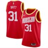 Red_Throwback Tyrone Britt Twill Basketball Jersey -Rockets #31 Britt Twill Jerseys, FREE SHIPPING