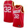 Red_Throwback Bill Willoughby Twill Basketball Jersey -Rockets #32 Willoughby Twill Jerseys, FREE SHIPPING