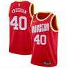 Red_Throwback Richard Anderson Twill Basketball Jersey -Rockets #40 Anderson Twill Jerseys, FREE SHIPPING