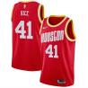 Red_Throwback Glen Rice Twill Basketball Jersey -Rockets #41 Rice Twill Jerseys, FREE SHIPPING