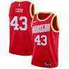 Red_Throwback Brian Cook Twill Basketball Jersey -Rockets #43 Cook Twill Jerseys, FREE SHIPPING