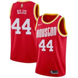 Red_Throwback Don Kojis Twill Basketball Jersey -Rockets #44 Kojis Twill Jerseys, FREE SHIPPING