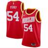 Red_Throwback Curtis Perry Twill Basketball Jersey -Rockets #54 Perry Twill Jerseys, FREE SHIPPING