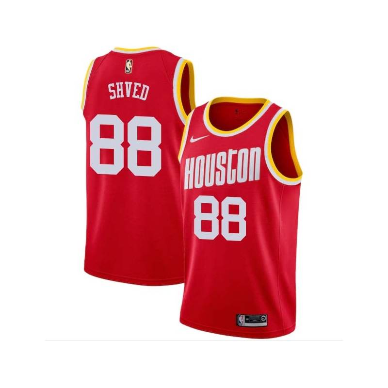 Red_Throwback Alexey Shved Twill Basketball Jersey -Rockets #88 Shved Twill Jerseys, FREE SHIPPING