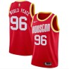 Red_Throwback Metta World Peace Twill Basketball Jersey -Rockets #96 World Peace Twill Jerseys, FREE SHIPPING