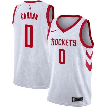 White Classic Isaiah Canaan Twill Basketball Jersey -Rockets #0 Canaan Twill Jerseys, FREE SHIPPING