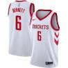 White Classic Elmer Bennett Twill Basketball Jersey -Rockets #6 Bennett Twill Jerseys, FREE SHIPPING