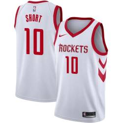 White Classic Purvis Short Twill Basketball Jersey -Rockets #10 Short Twill Jerseys, FREE SHIPPING