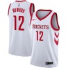 White Classic Dwight Howard Twill Basketball Jersey -Rockets #12 Howard Twill Jerseys, FREE SHIPPING