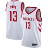 White Classic Larry Smith Twill Basketball Jersey -Rockets #13 Smith Twill Jerseys, FREE SHIPPING