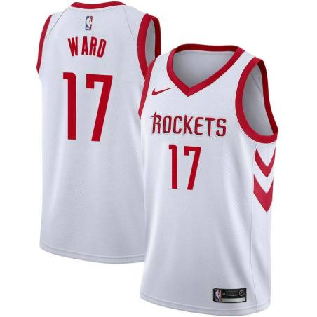 White Classic Charlie Ward Twill Basketball Jersey -Rockets #17 Ward Twill Jerseys, FREE SHIPPING