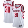 White Classic Clarence Weatherspoon Twill Basketball Jersey -Rockets #30 Weatherspoon Twill Jerseys, FREE SHIPPING