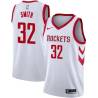 White Classic Bingo Smith Twill Basketball Jersey -Rockets #32 Smith Twill Jerseys, FREE SHIPPING