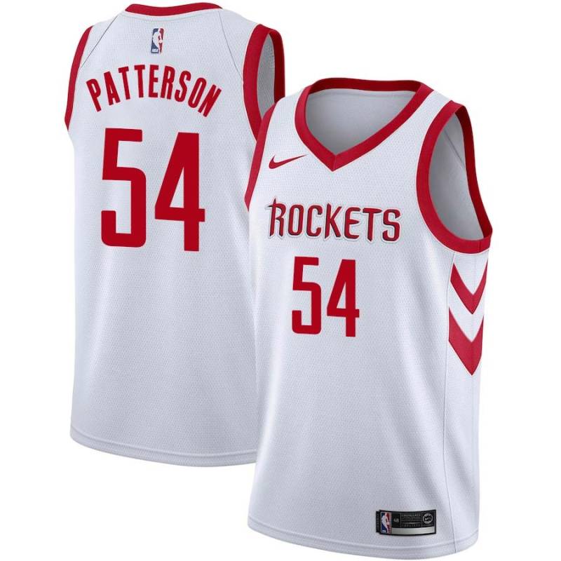 White Classic Patrick Patterson Twill Basketball Jersey -Rockets #54 Patterson Twill Jerseys, FREE SHIPPING