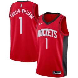 Red Michael Carter-Williams Rockets #1 Twill Basketball Jersey FREE SHIPPING