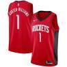 Red Michael Carter-Williams Rockets #1 Twill Basketball Jersey FREE SHIPPING