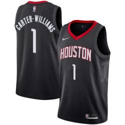 Black Michael Carter-Williams Rockets #1 Twill Basketball Jersey FREE SHIPPING