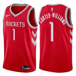 Red Classic Michael Carter-Williams Rockets #1 Twill Basketball Jersey FREE SHIPPING