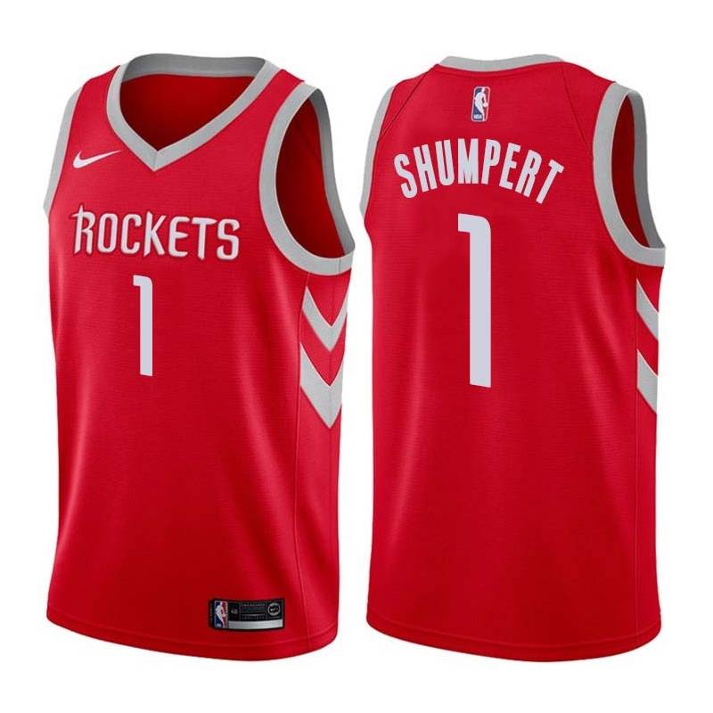 Red Classic Iman Shumpert Rockets #1 Twill Basketball Jersey FREE SHIPPING