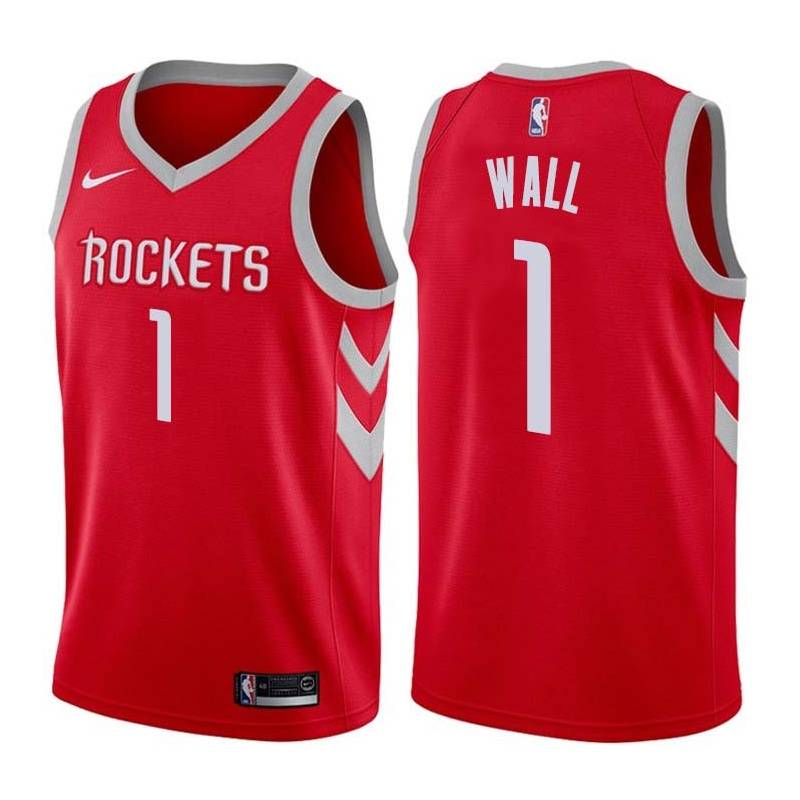 Red Classic John Wall Rockets #1 Twill Basketball Jersey FREE SHIPPING