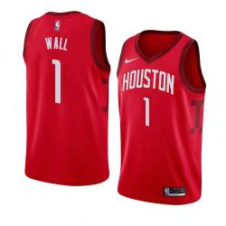 Red_Earned John Wall Rockets #1 Twill Basketball Jersey FREE SHIPPING