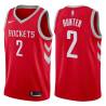 Red Classic RJ Hunter Rockets #2 Twill Basketball Jersey FREE SHIPPING