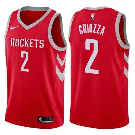 Red Classic Chris Chiozza Rockets #2 Twill Basketball Jersey FREE SHIPPING