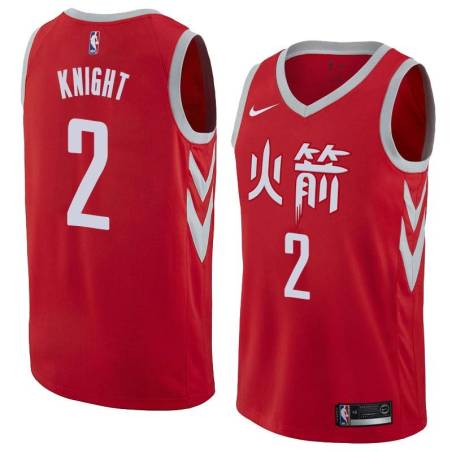 2017-18City Brandon Knight Rockets #2 Twill Basketball Jersey FREE SHIPPING