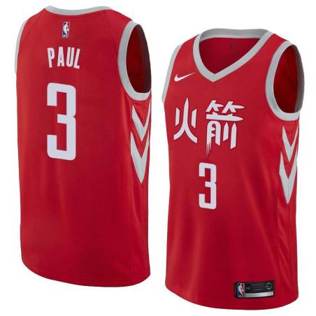 2017-18City Chris Paul Rockets #3 Twill Basketball Jersey FREE SHIPPING