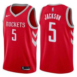 Red Classic Aaron Jackson Rockets #5 Twill Basketball Jersey FREE SHIPPING