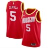 Red_Throwback Bruno Caboclo Rockets #5 Twill Basketball Jersey FREE SHIPPING