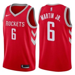 Red Classic Kenyon Martin Jr. Rockets #6 Twill Basketball Jersey FREE SHIPPING