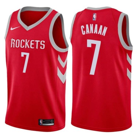 Red Classic Isaiah Canaan Rockets #7 Twill Basketball Jersey FREE SHIPPING