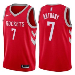 Red Classic Carmelo Anthony Rockets #7 Twill Basketball Jersey FREE SHIPPING